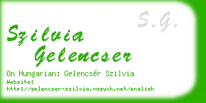 szilvia gelencser business card