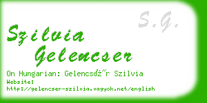 szilvia gelencser business card